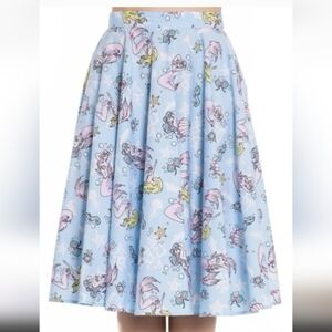 Hell Bunny Blue Mermaid Print Skirt